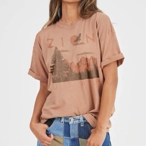 Girl Dangerous oversized Zion Graphic Tee in Clay